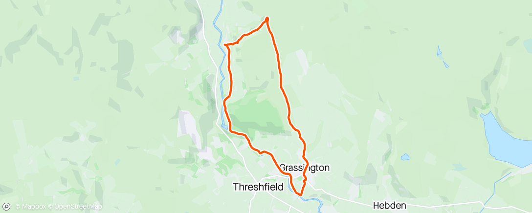 Map of the activity, Conistone to Grassington circular
