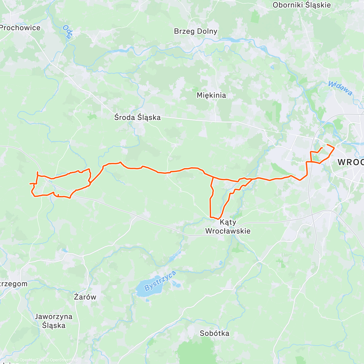 Карта физической активности (Rapha 500 zrobiona na zewnątrz ,plus parę kwadratów wpadło.)