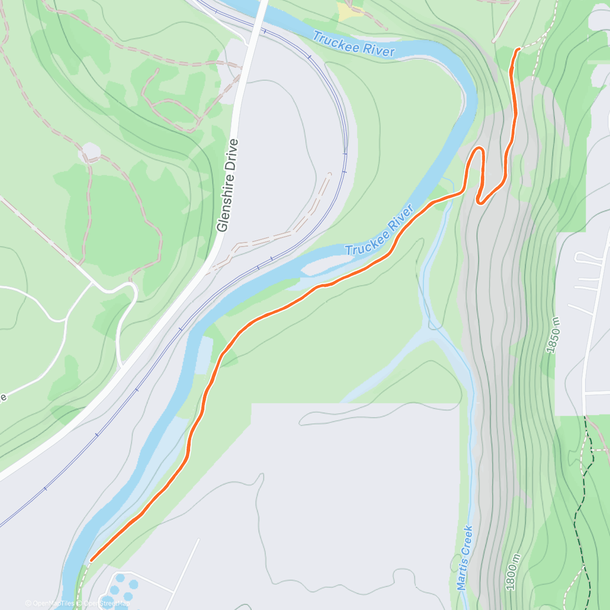 Map of the activity, Evening Walk