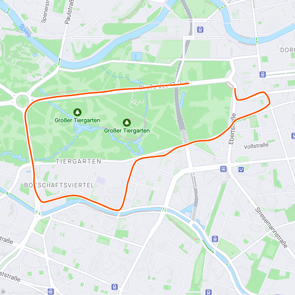 Map of the activity, Berliner Firmenlauf