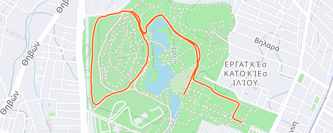 Map of the activity, Morning Run