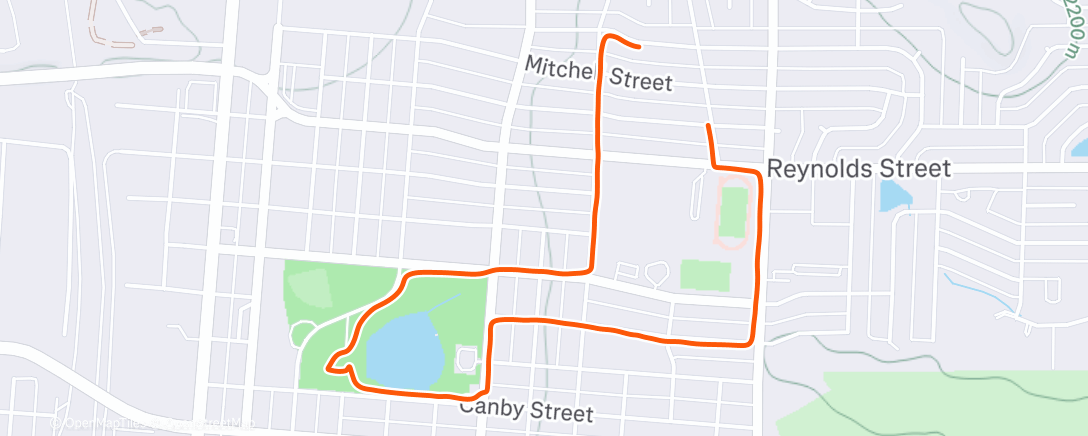 Map of the activity, Afternoon Walk