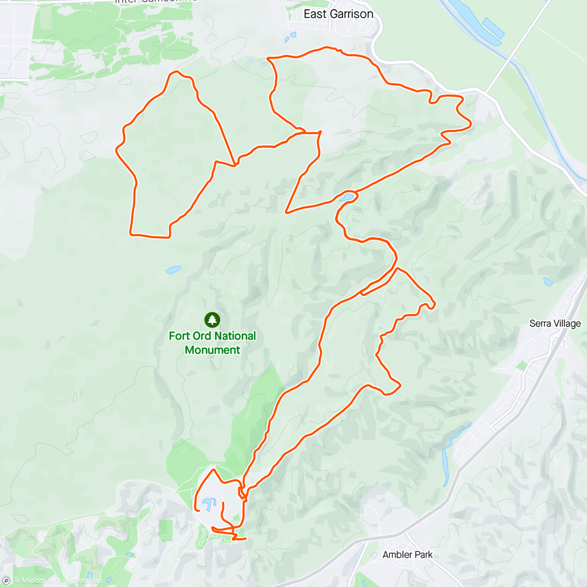 Map of the activity, Sea Otter Gravel Course