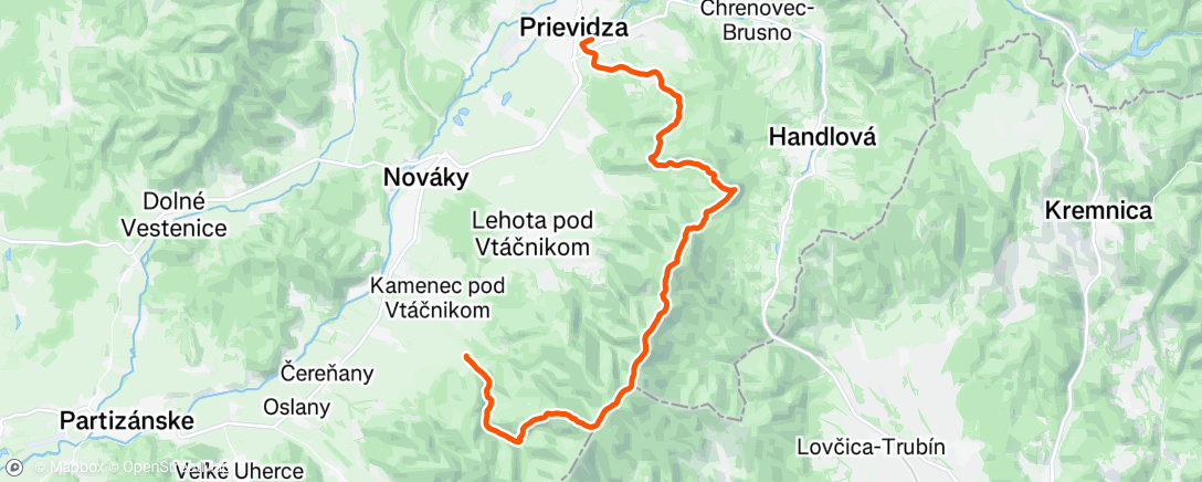 Map of the activity, Z Kamenca cez Vtáčnik po hrebeni domov 🏡