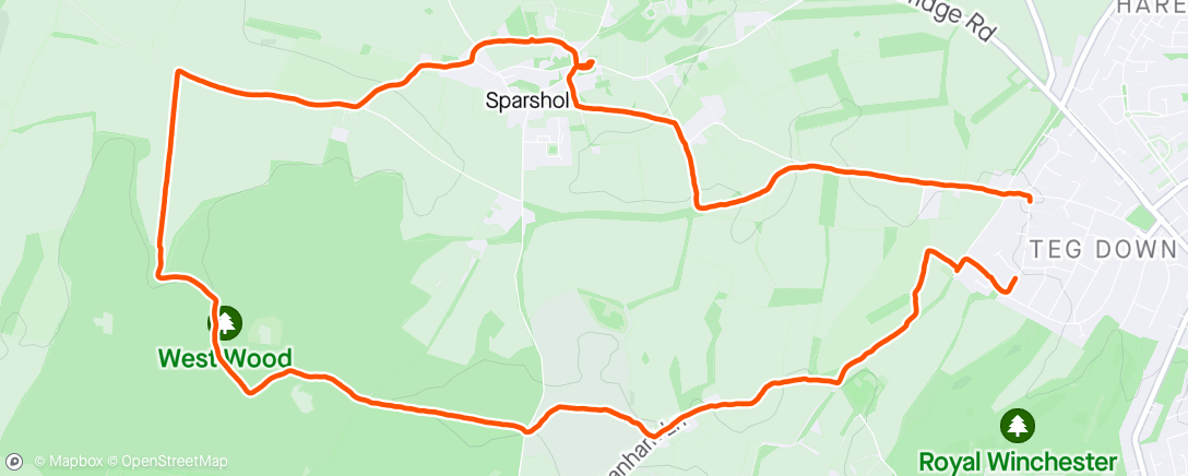 Map of the activity, Sparsholt