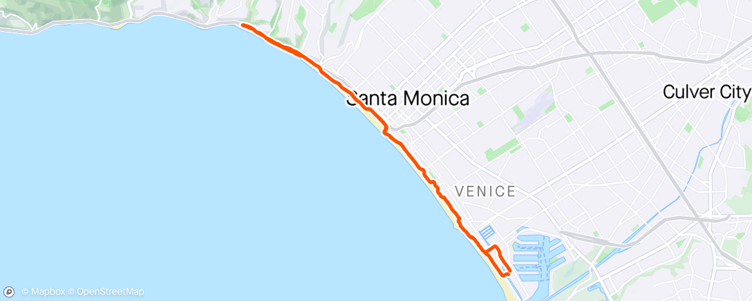 Map of the activity, Windy beach ride