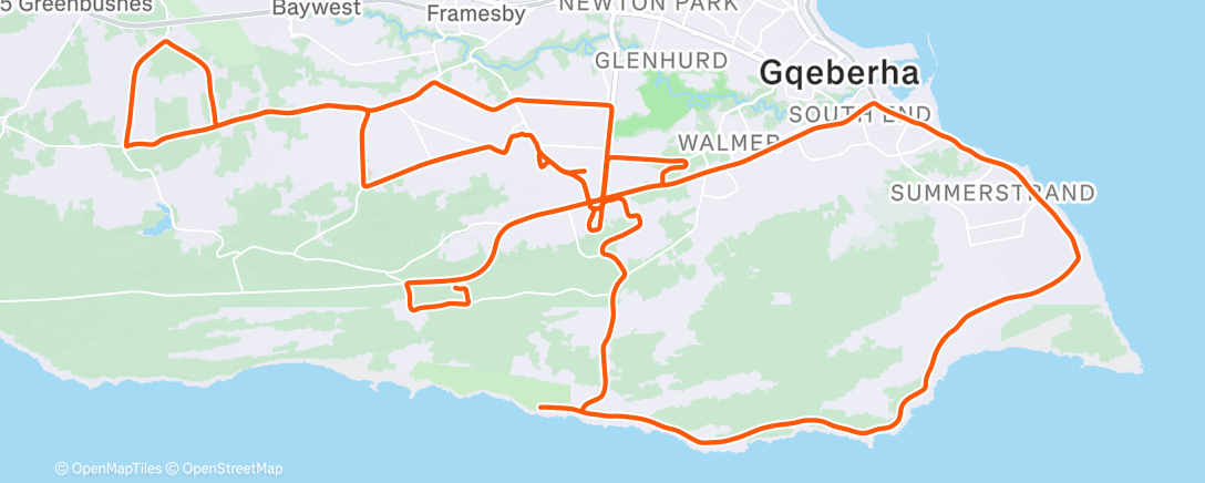 Map of the activity, Night Ride