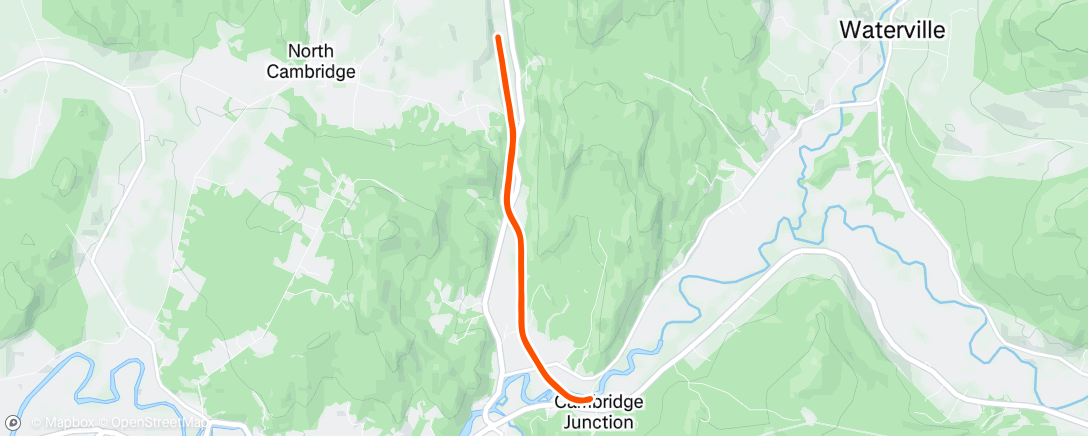 Map of the activity, Afternoon Run