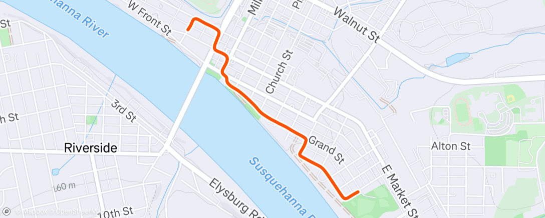 Map of the activity, Afternoon Walk