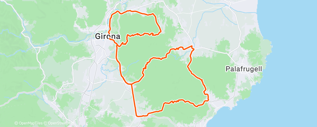 Map of the activity, Pedalata dell'ora di pranzo