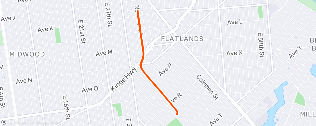 Map of the activity, Afternoon Run