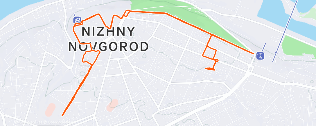 Map of the activity, Утренний забег