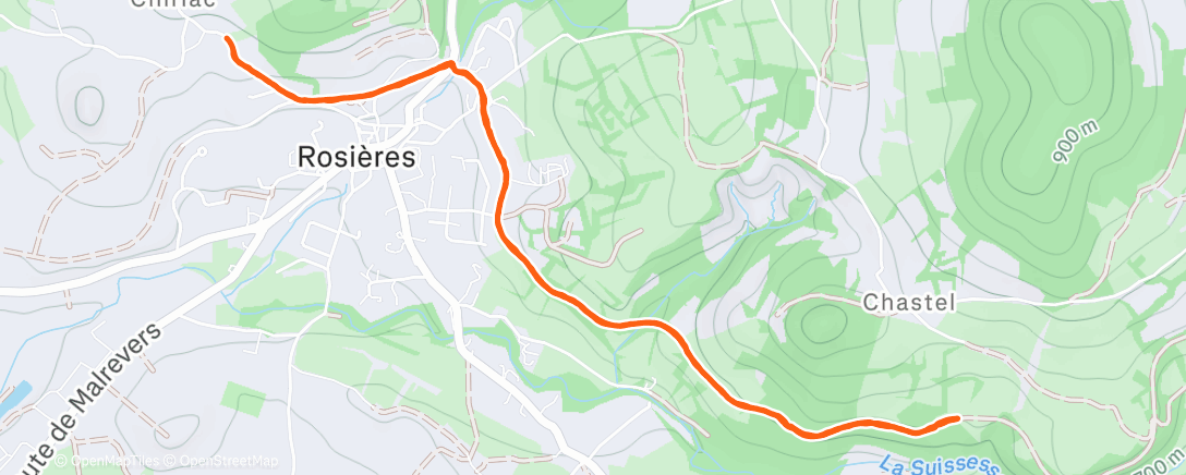 Map of the activity, Marche la Galoche 43