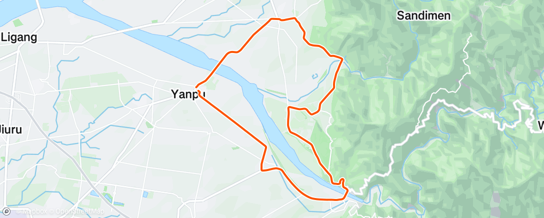 Map of the activity, 晨间骑行