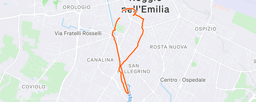 Map of the activity, Camminata pomeridiana