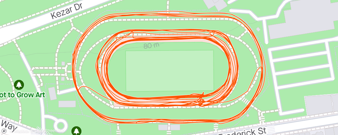 Map of the activity, Afternoon Track w/ Dario