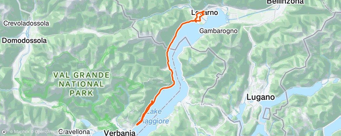 Mapa de la actividad, Fahrt am Morgen