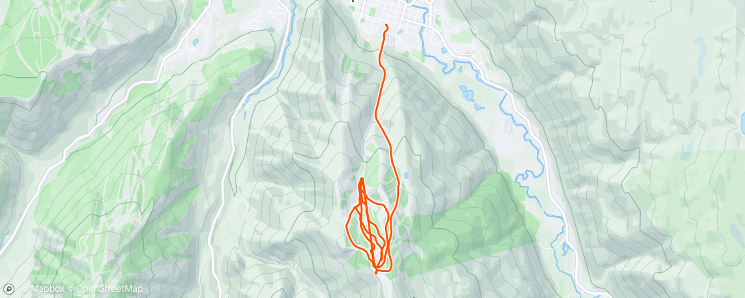 Map of the activity, Ajax employee ski day