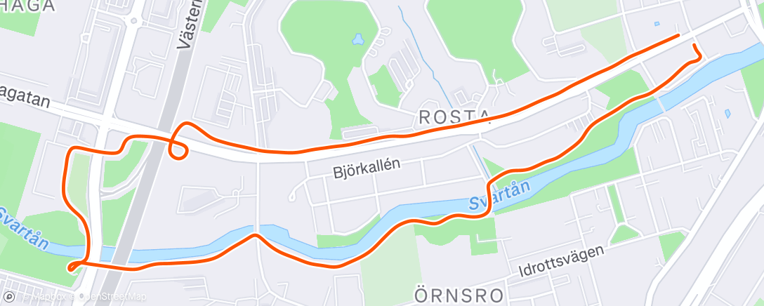 Carte de l'activité Afternoon Run