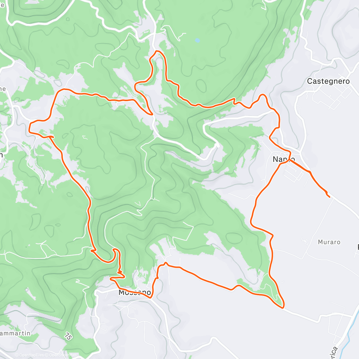 Map of the activity, Camminata dell'ora di pranzo