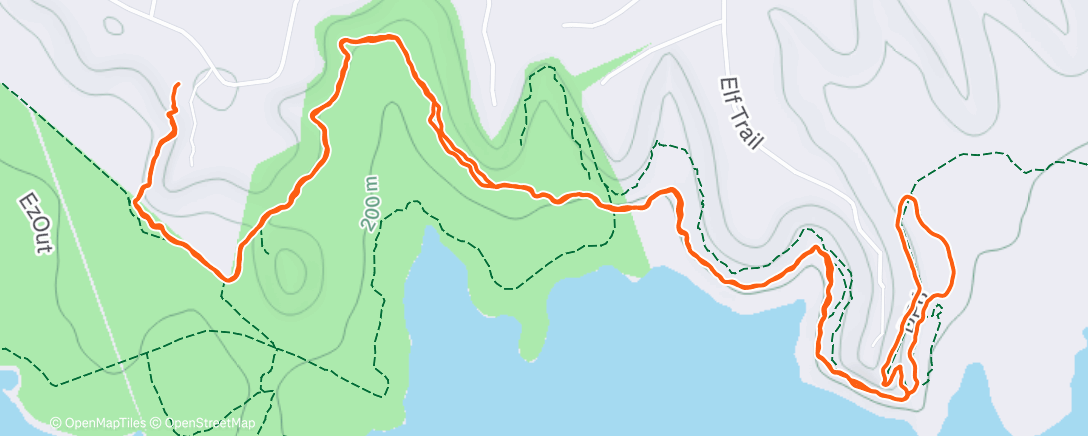 Map of the activity, Afternoon Hike