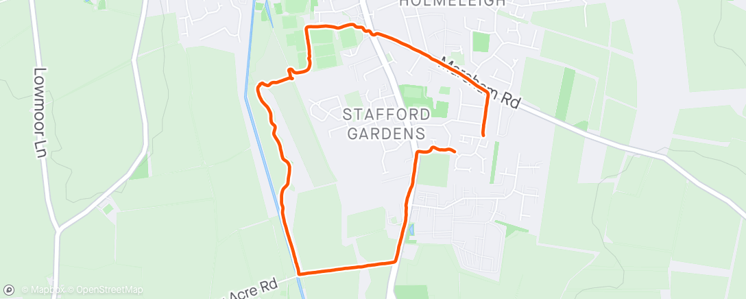 Map of the activity, Evening dog walk 🐕🐕🐶
