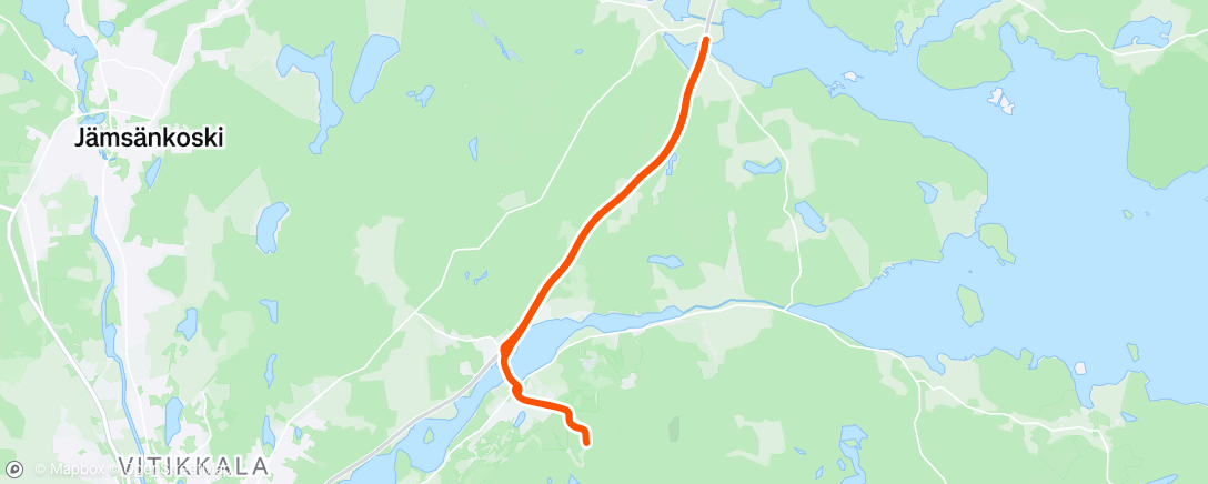 Map of the activity, Evening Ride
