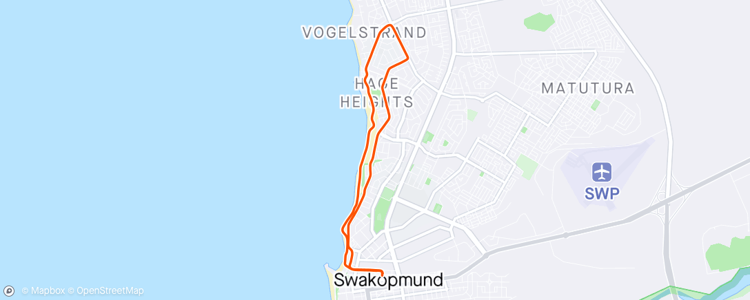 Map of the activity, Morning Run