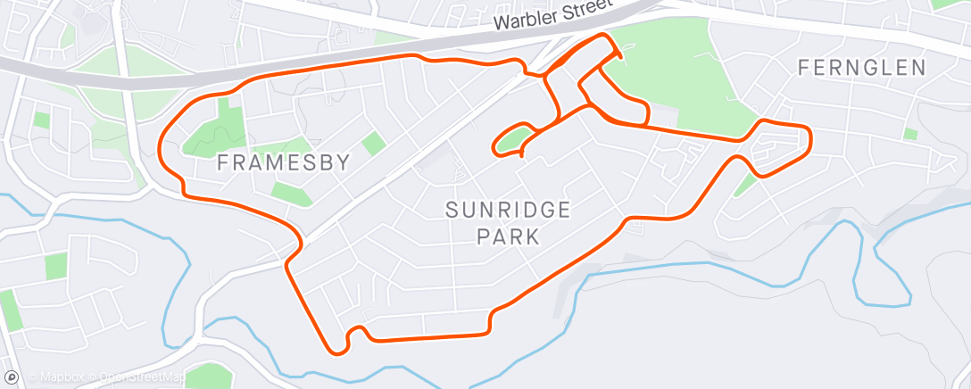 Map of the activity, Easy + Fartlek