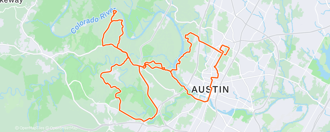 Map of the activity, Evening Ride
