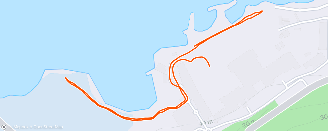 Map of the activity, Marché-course sur le bord de l'eau
