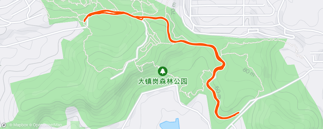 Map of the activity, 晨間越野跑步