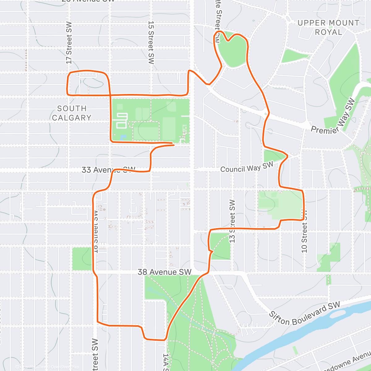 Map of the activity, SRS 27 - Many Park(s)run