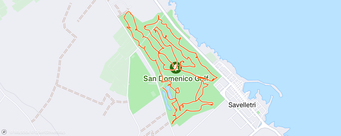 Map of the activity, Morning Golf