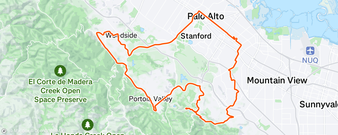 Map of the activity, Afternoon Ride