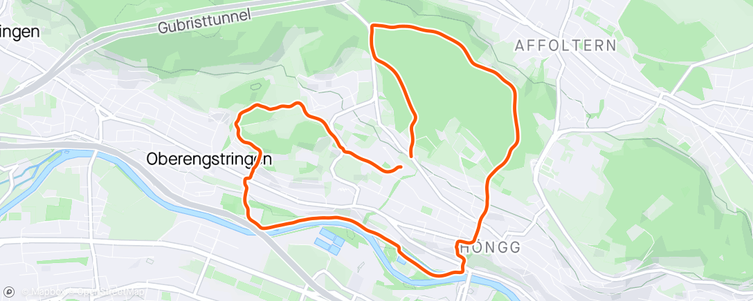 Map of the activity, Lauf am Nachmittag