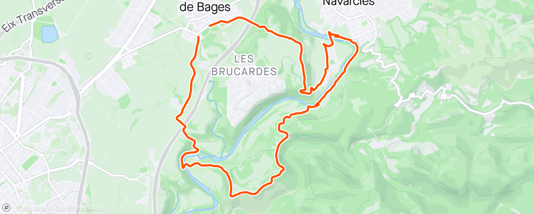 Mapa da atividade, Bicicleta eléctrica vespertina