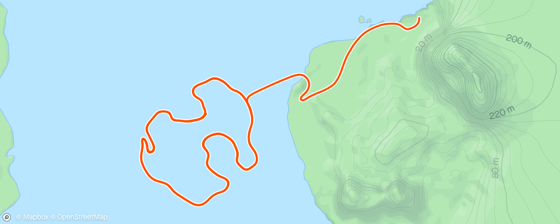 Map of the activity, Zwift - Group Ride: EVO CC Flux Ride on Volcano Circuit in Watopia