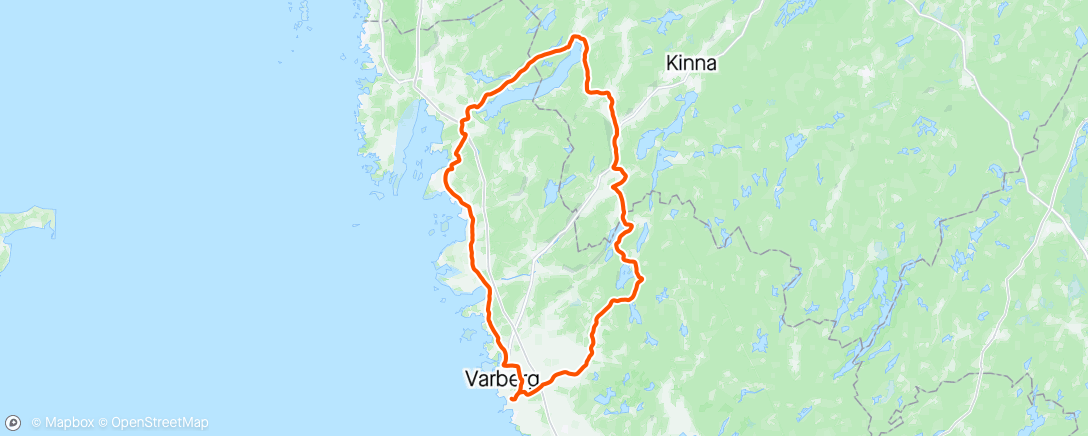 Map of the activity, Vättern gänget