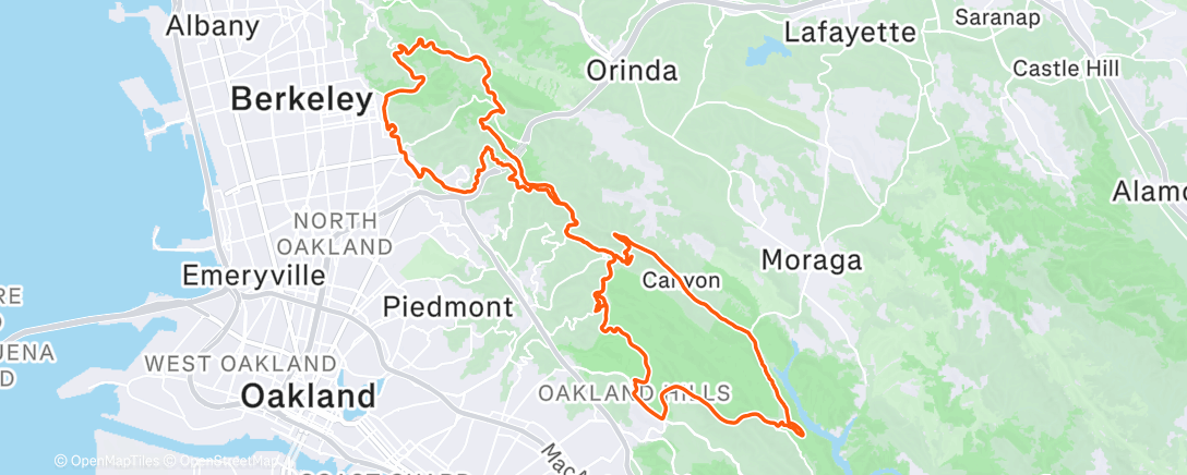 Map of the activity, BBC ride with rain