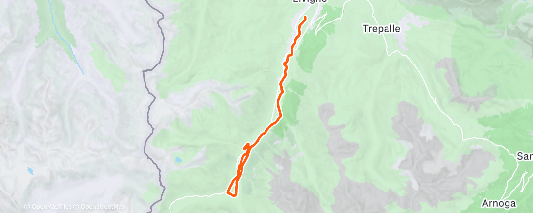 Map of the activity, Afternoon Nordic Ski