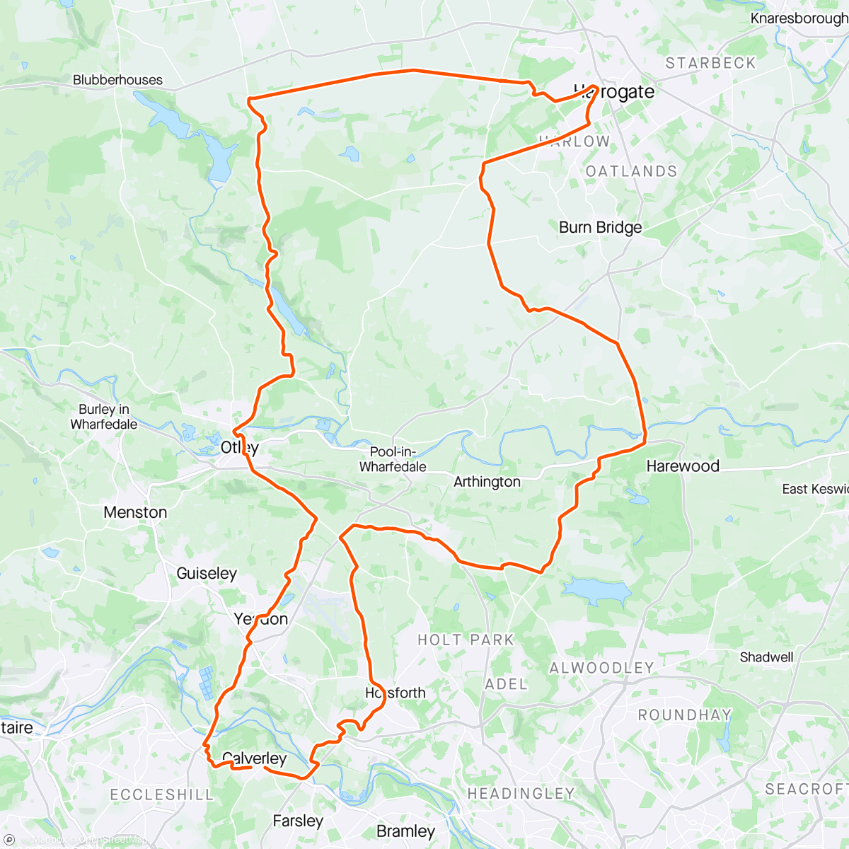 Map of the activity, first spin on the summer road bike