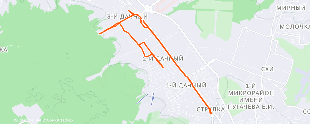 Map of the activity, Morning Run