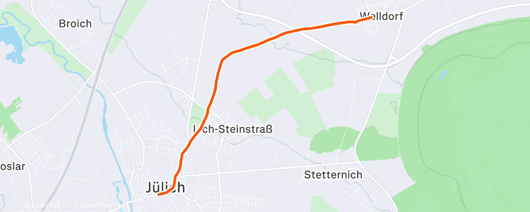 Map of the activity, Lunch Ride