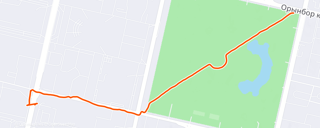 Map of the activity, Утренний забег