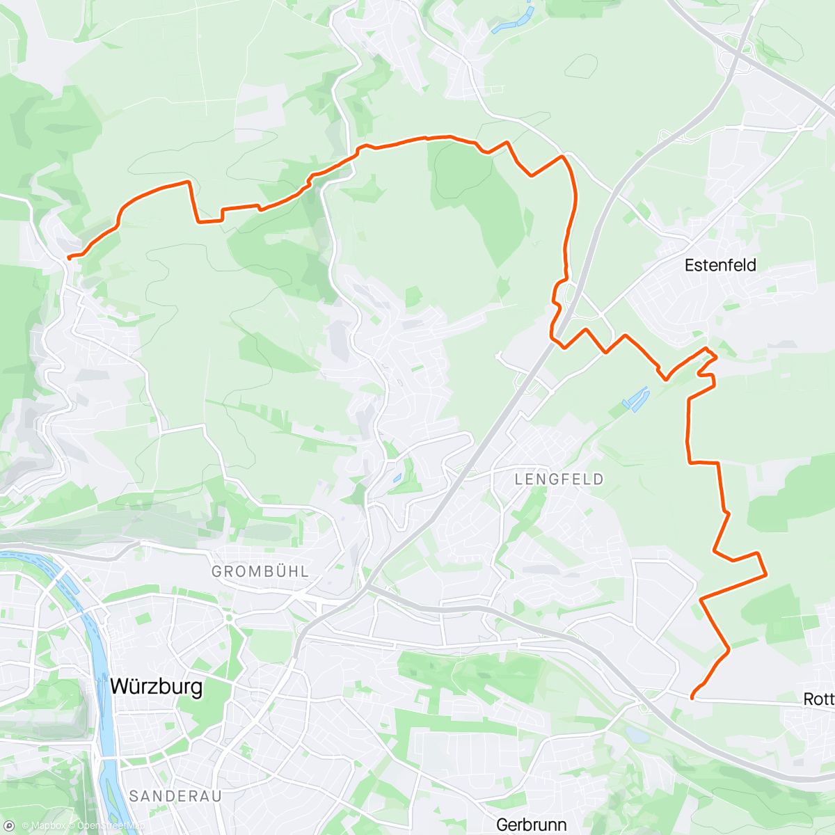 Map of the activity, Würzburger Stadtgrenze Tour 1+2 🥾