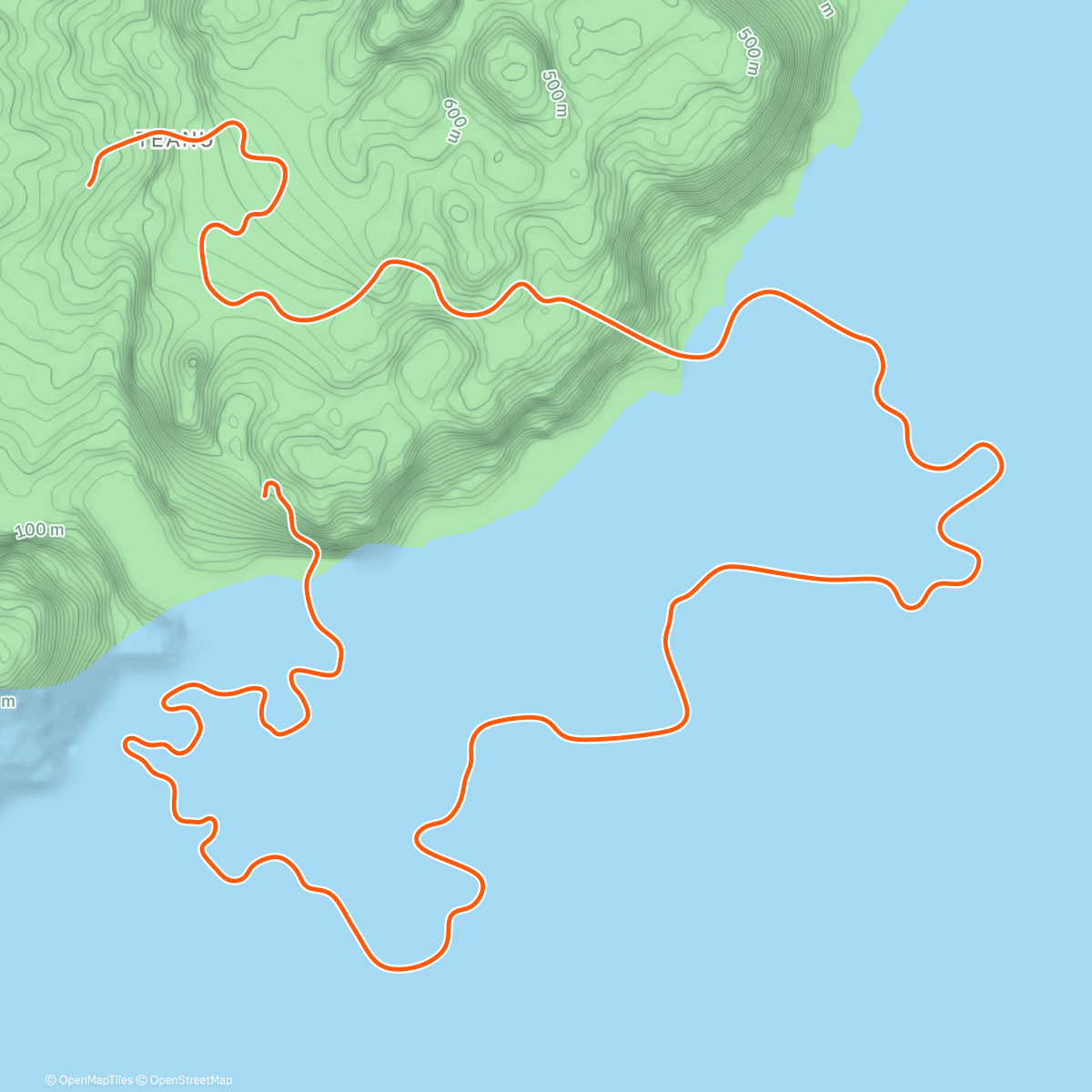 Map of the activity, Zwift - FTP Ramp Test on Sand And Sequoias in Watopia