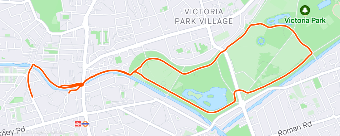 Map of the activity, YFR Friday Run