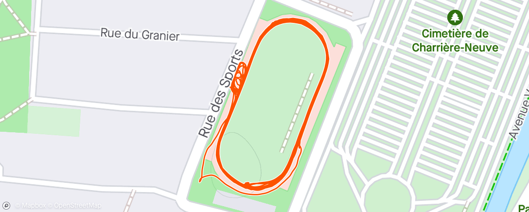 Map of the activity, Morning Run