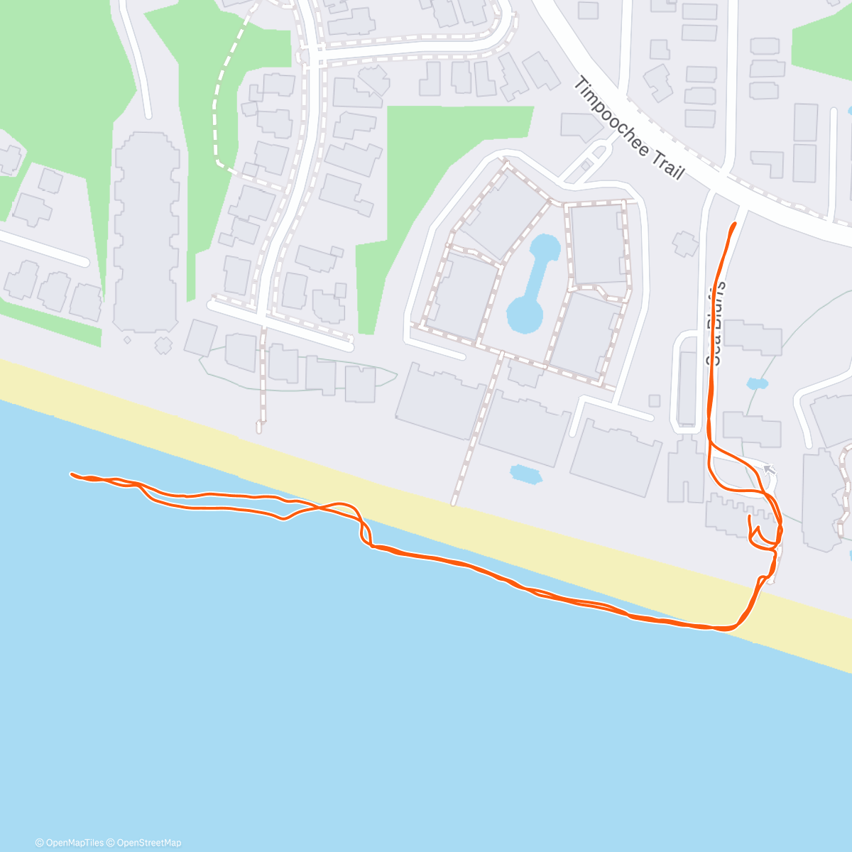 Mapa de la actividad (Afternoon Beach Walk)
